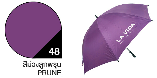 สีผ้าร่มสั่งผลิต ร่มสีม่วงลูกพรุน #48 สีผ้าร่มสั่งผลิต ร่มสีม่วงลูกพรุน #48