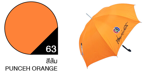 สีผ้าร่มสั่งผลิต ร่มสีส้ม #63 สีผ้าร่มสั่งผลิต ร่มสีส้ม #63