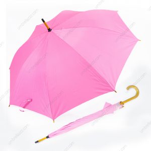 ร่มขายส่งโครงไม้ สีชมพู